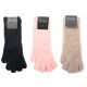 Guante peludito liso mujer x1u