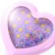 Cepillo de pelo forma corazon con glitter x1u