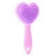 Cepillo de pelo forma corazon con glitter x1u