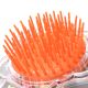 Cepillo de pelo neumatico con forma de flor transparente con glitter x1u