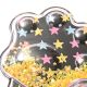 Cepillo de pelo neumatico con forma de flor transparente con glitter x1u
