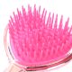 Cepillo de pelo neumatico forma corazon con animales con glitter x1u