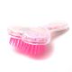 Cepillo de pelo neumatico forma corazon con animales con glitter x1u