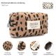 Portacosmetico corderoy animal print 20x11cm x1u
