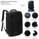 Mochila Travel Skora Bs As Negra 18 pulg compartimento acolchado portanotebook,expandible, bolsil