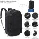 Mochila Travel Go Wanderlust Negra 18 pulg compartimento acolchado portanotebook.expandible. bolsi