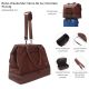 Bolso Weekender Skora Bs As Chocolate 16 pulg con compartimento acolchado portaipad, bolsillo con