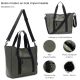 Bolso matero en tela impermeable. Manijas y cinta bandolera.Portanotebook interno. Tela impermeable