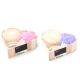 Set de ducha canasta corazon con cepillo, piedra pomez, esponja de baño y esponja exfoliante x4u