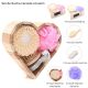 Set de ducha canasta corazon con cepillo, piedra pomez, esponja de baño y esponja exfoliante x4u