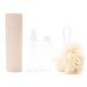 Set de viaje higienico neceser esponja de baño porta cepillo de dientes y spray x4u