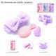 Set skincare de Vincha, cepillo y esponja x3u