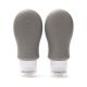 Set Envases Para Rellenar Viaje Gris x 2 Unidades de 90 ml de silicona y sopapa Wanderlust - x1u