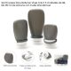 Set Envases Para Rellenar Viaje Gris x 3 Unidades de 30. 60. 90 ml de silicona con traba Wanderlu