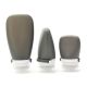 Set Envases Para Rellenar Viaje Gris x 3 Unidades de 30. 60. 90 ml de silicona con traba Wanderlu