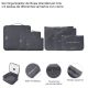 Set Organizador de Ropa Wanderlust Gris oscuro x 6 piezas de diferentes tamaños con cierre - x1u