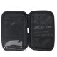 Organizador Porta Pasaporte Negro con cierre. correa de hombro extraíble Wanderlust 24x15x2.5cm -