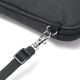 Organizador Porta Pasaporte Negro con cierre. correa de hombro extraíble Wanderlust 24x15x2.5cm -