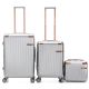 Set  valijas 24, 20 pulg y Beauty SKR ABS Aluminio,4 ruedas dobles, con expansion y cerradura de co