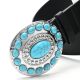 Cinto boho hebilla con piedras turquesa SKR 3.8cm x1u