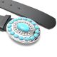 Cinto boho hebilla con piedras turquesa SKR 3.8cm x1u