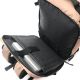 Mochila Travel SKR Camel con apertura frontal,compartimento portanotebook,bolsillo lateral antirro