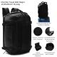 Mochila Travel SKR Negro con apertura frontal,compartimento portanotebook,bolsillo lateral antirro