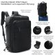 Mochila Maletin WDLT Negro bolsillo acolchado portanotebook 15,6 pulg, expandible,zapatero,correa d