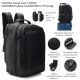 Mochila Travel 2 en 1 WDLT Negro,dos mochilas desmontables con compartimento portanotebook,correa d