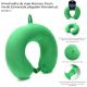 Almohadita de viaje Memory Foam Verde Esmeralda plegable Wanderlust 33x28cm x1u