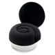 Almohadita de viaje Memory Foam Negra plegable con estuche de guardado Wanderlust 30x30cm estuche