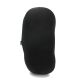 Almohadita de viaje Memory Foam Negra enrollable con cinta de ajuste Wanderlust 25x23x12cm x1u