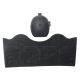 Almohadita de viaje Inflable Negra con estuche de guardado-inflador Wanderlust 30x30cm estuche  24x