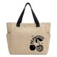 Bolso playero SKR estampa cherry con bolsillos laterales 54x35x16 x1u