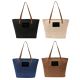 Bolso playero SKR simil rafia manijas pu 50x32x15cm x1u