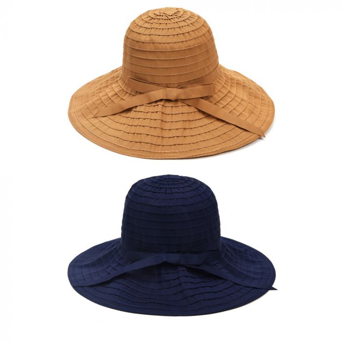 Sombrero capelina dama tela liso x1u