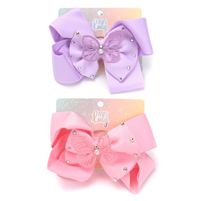 Gomita infantil moño mariposa; x1u