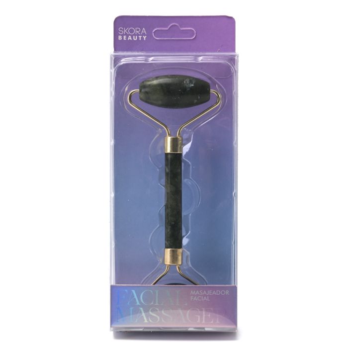 Masajeador facial rodillo piedra jade x1u
