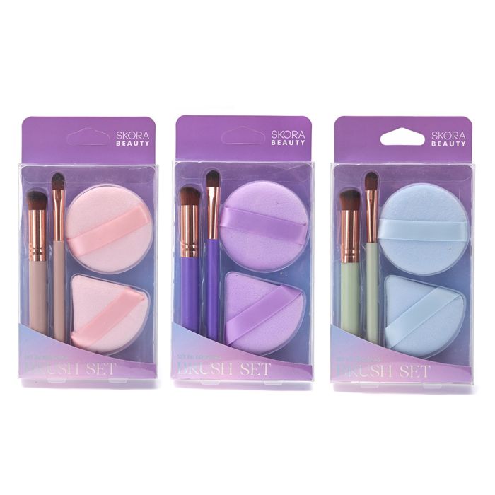 Set blenders y brocha para dfuminar maquillaje - x4u