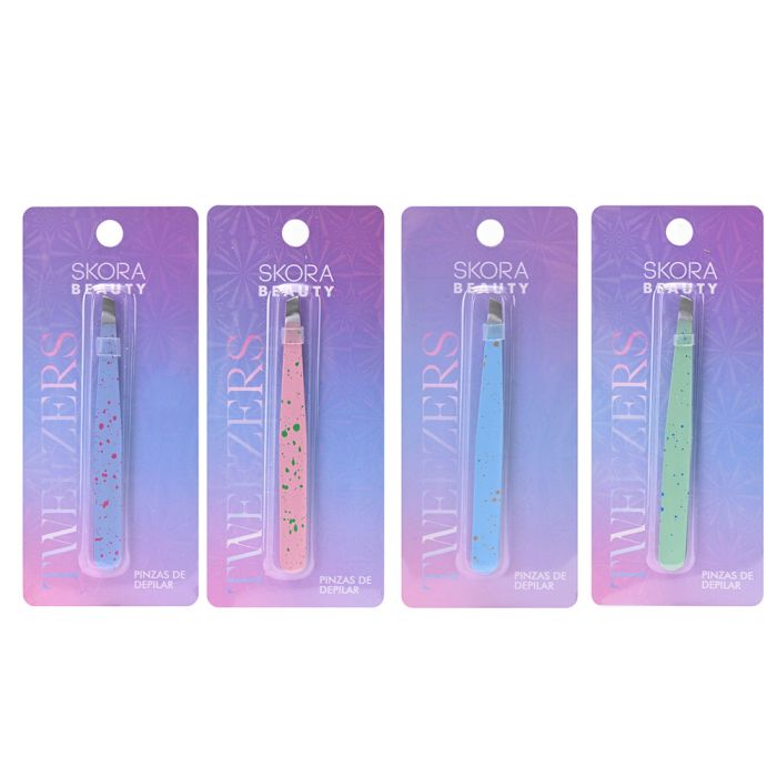 Pinzas de depilar acero inoxidable colores pastel - x1u
