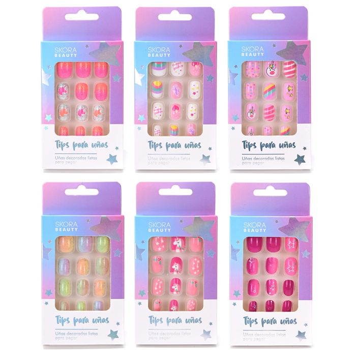 Set uñas postizas para niñas press - x12u