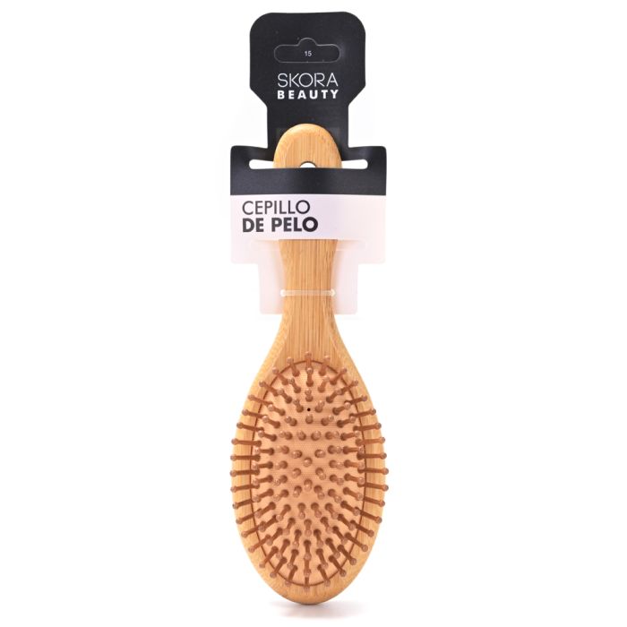 Cepillo neumatico ovalado desenredante de bambu - x1u