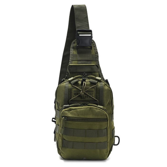Morral Tactico 45x21x22 cm cruzado con hebilla; x1u
