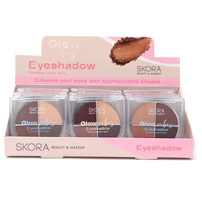 Sombras para ojos combinadas x 4 tonos x12u
