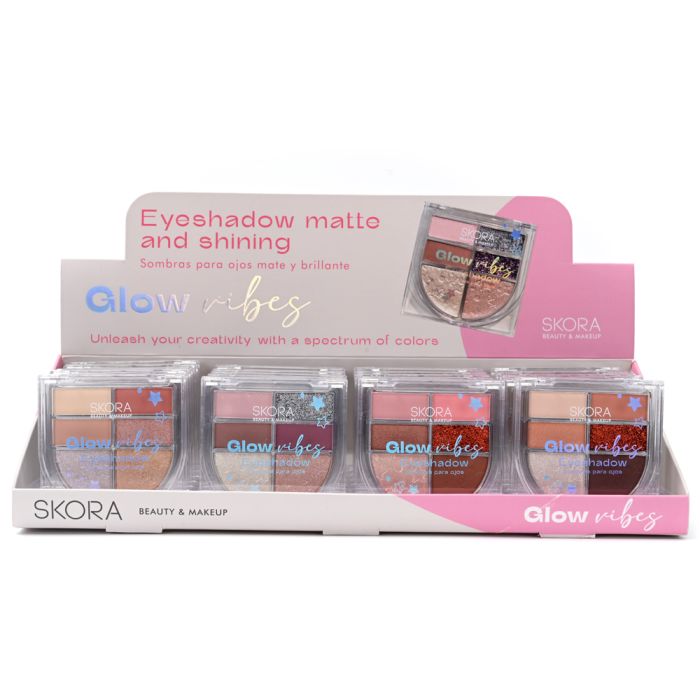 Sombras para ojos combinadas x 6 tonos x24u.