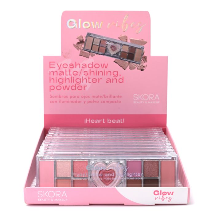 Sombras para ojos combinadas x 12 tonos x12u.