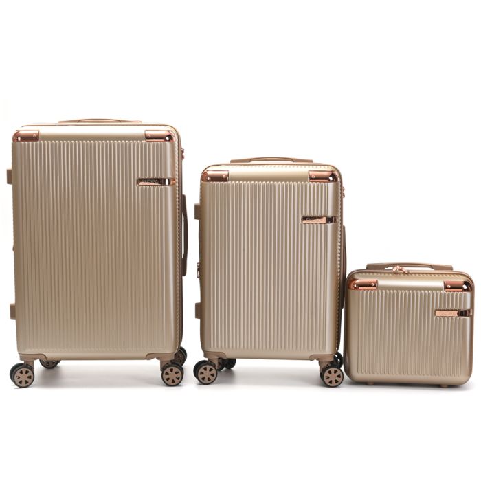 Set Valijas SKORA BS AS HARD ABS Vison 24-20 y Beauty Case .doble rueda fija. expandible y cerrad