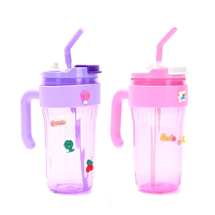 Vaso con agarre y sorbete 800ml - x1u