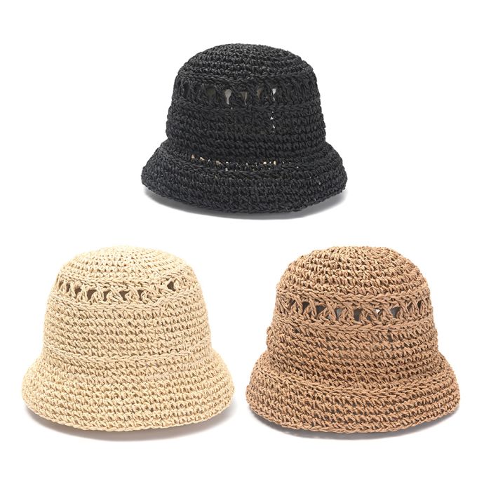 Sombrero capelina tejida simil crochet - x1u