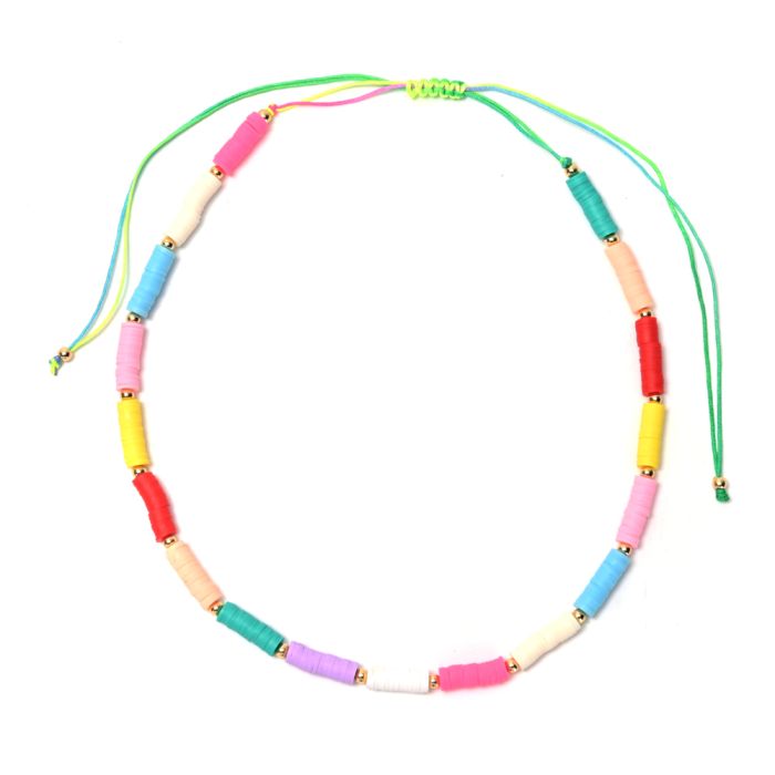 Collar canutillos multicolor x1u.